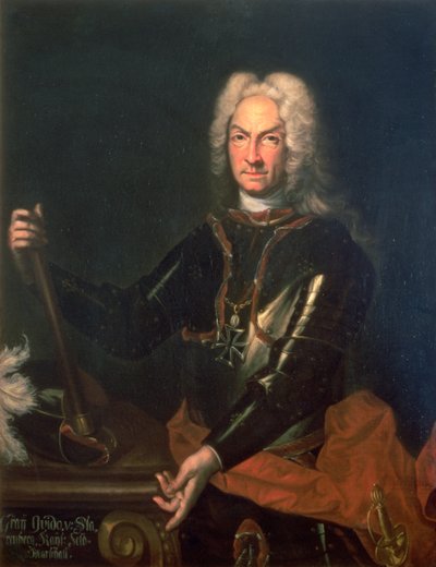 Veldmaarschalk Graaf Guidobald von Starhemberg (1654-1737), Oostenrijks militair bevelhebber in Spanje tijdens de Spaanse Successieoorlog door Godfrey Kneller